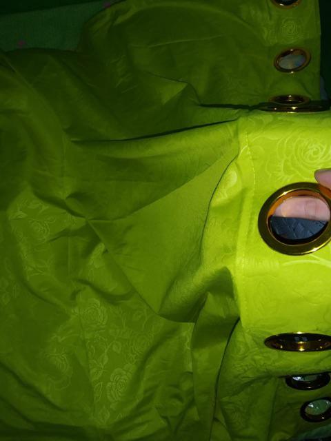 Produsen Gorden Embos Hijau Jade Smokering Murah! Ukuran 115cm X 210cm / Gorden Grosir