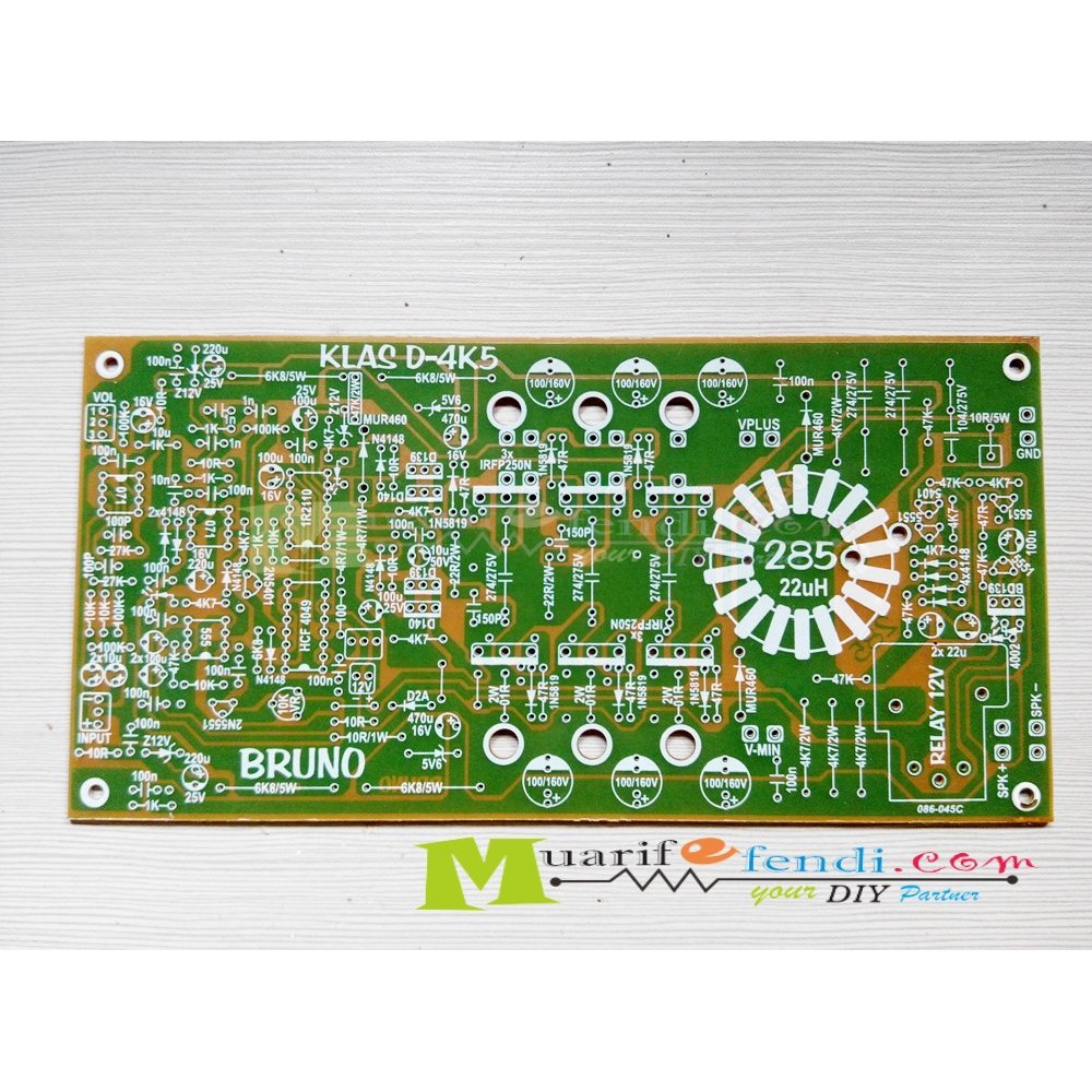 PCB Power Amplifier Class D D2K Adjust 4K5 Plus Speaker Protector