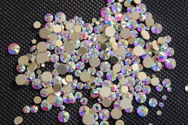 2mm 3mm 4mm ab crystal nailart swoavski ab silver ab blink quality yg bagus +-1440pcs