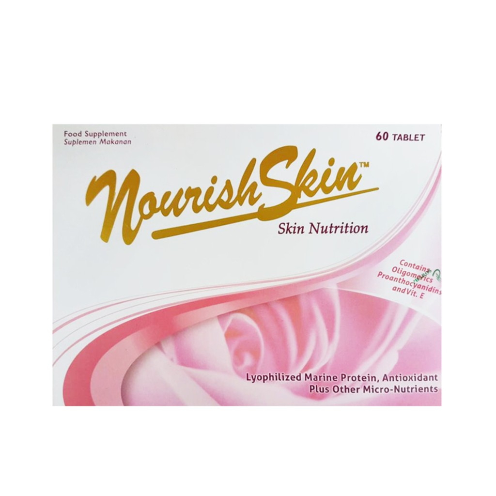 Nourish Skin  60 Tablet  / Kulit Kencang / Awet Muda Suplemen Kecantikan Kulit / Glowing