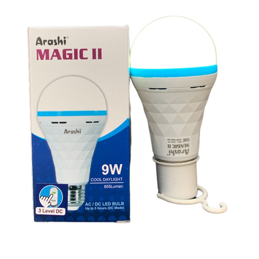 Arashi Magic II New Lampu LED Emergency LED darurat 9 Watt