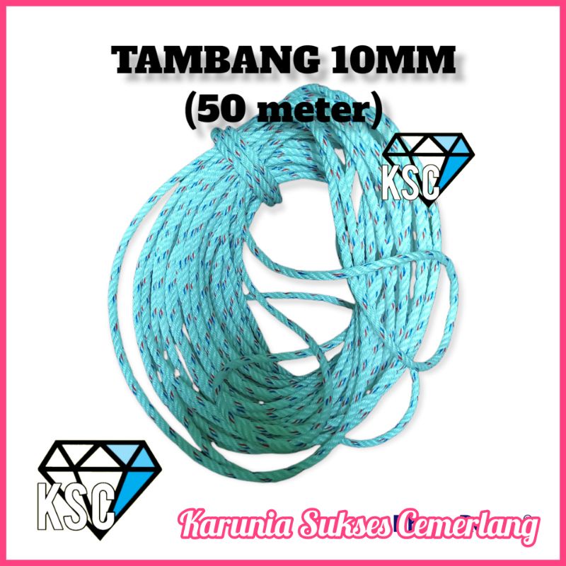 TAMBANG 10MM (50 METER) / TAMBANG PPD 10MM / TAMBANG BESAR / TAMBANG KILOAN / TAMBANB ECERAN / TALI 