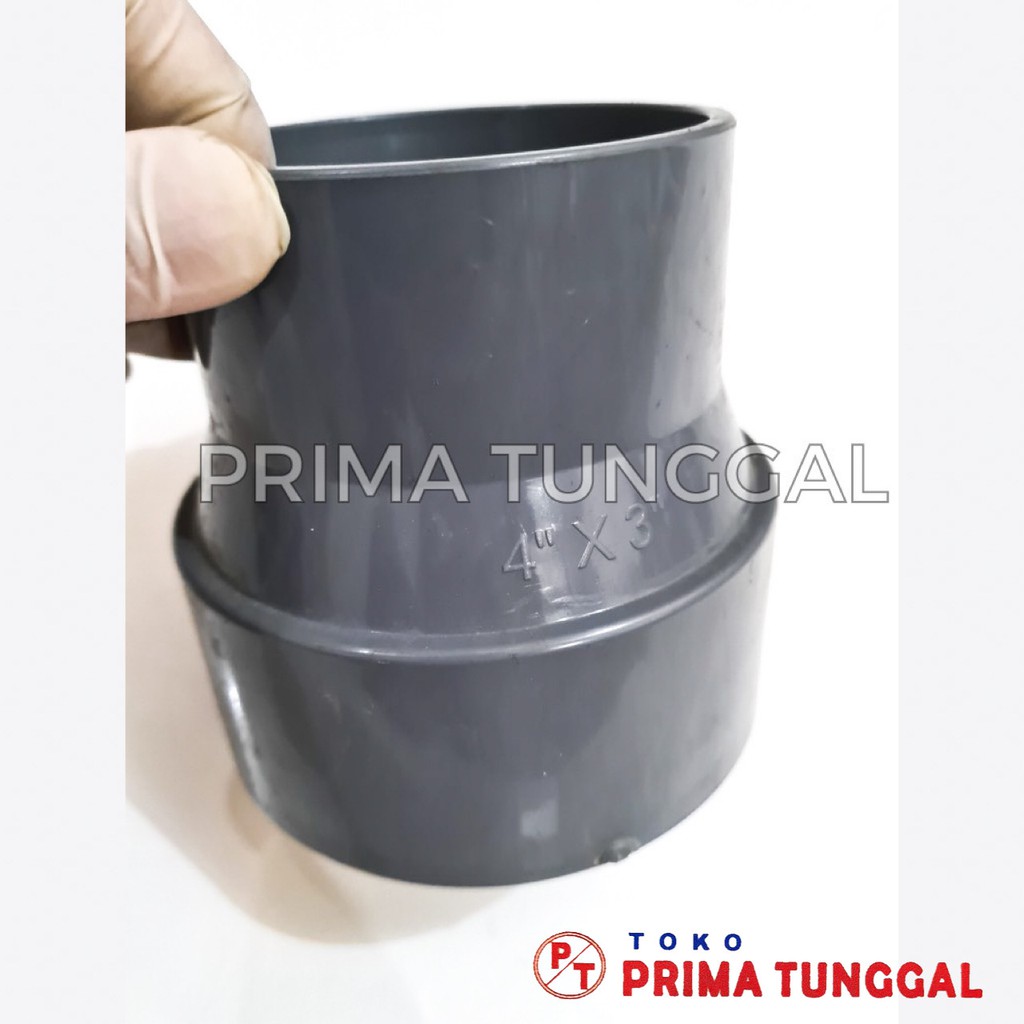 Sambungan Turunan Pipa Dari 4" ke 3" Inch D Increaser Reducer PVC