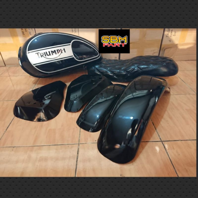 PAKET JAPSTYLE PREMIUM TANGKI TRIUMPH MEGAPRO MONOSHOCK