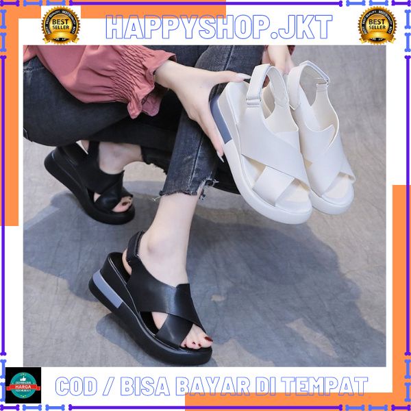 HS / Sandal Wedges Wanita  Premium S-10