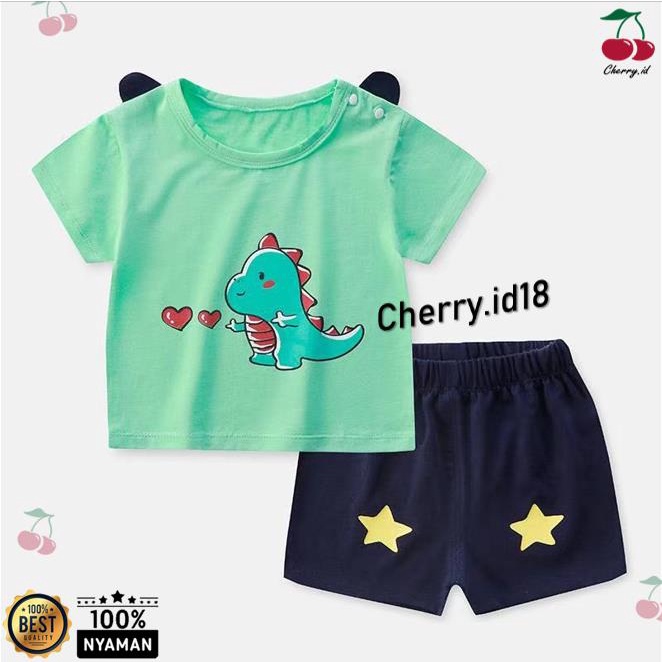 Cherry COD Setelan Baju Anak Motif 3D / Pakaian Anak / Baju Anak Laki Laki / Baju Anak Perempuan