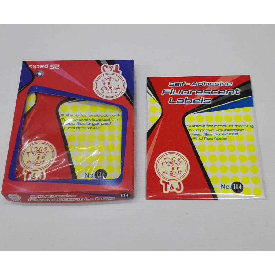 

LABEL STICKER TOM & JERRY BULAT KUNING NO 114 (5lembar)