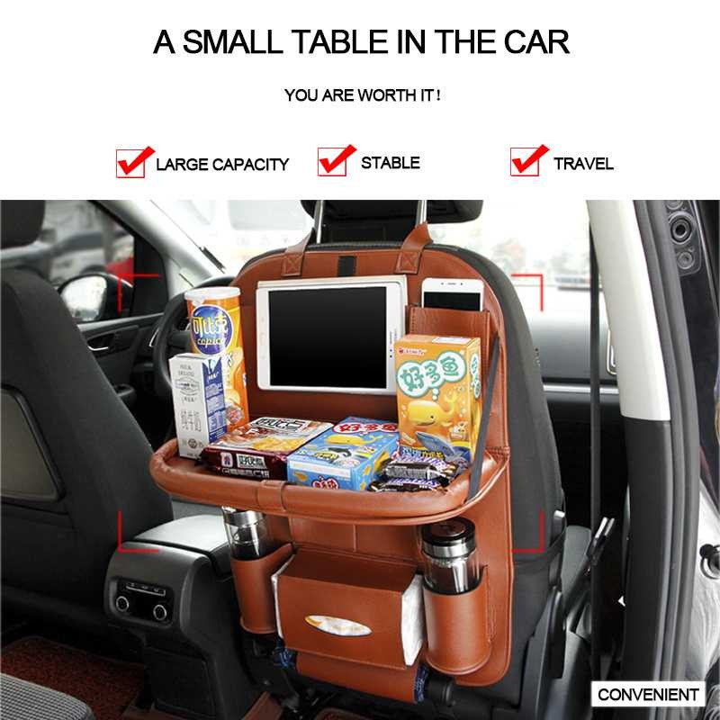 Car Seat Organizer Tas Gantung Kursi Mobil Multifungsi dengan Meja