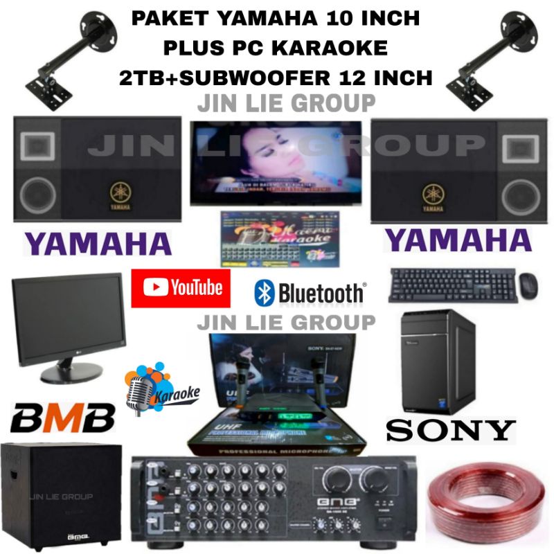 GROSIR PAKET SOUND SYSTEM KARAOKE YAMAHA 10 INCH PC MONITOR SUBWOOFER 2TB