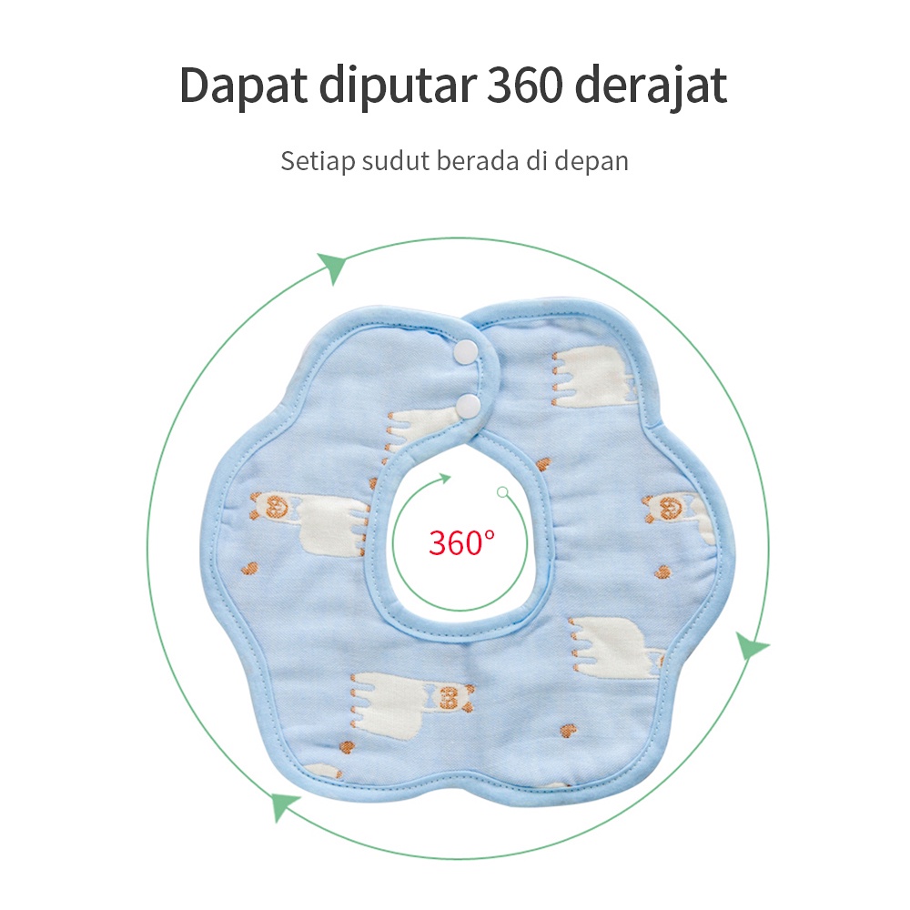 AIKOKY celemek makan bayi 100% katun/slaber bib bayi