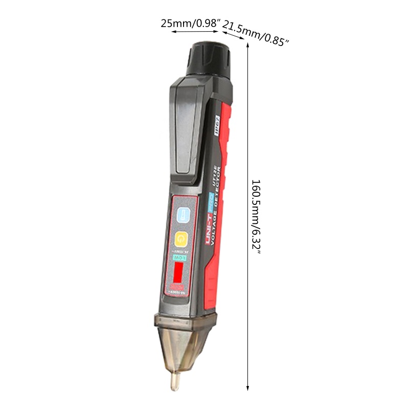 Btsg Pen Tester Tegangan AC Non-Kontak 90V-1000V/24V-1000V Senter LED Buzzer &amp; Alarm Lampu Untuk Live/Null Wire Judgme