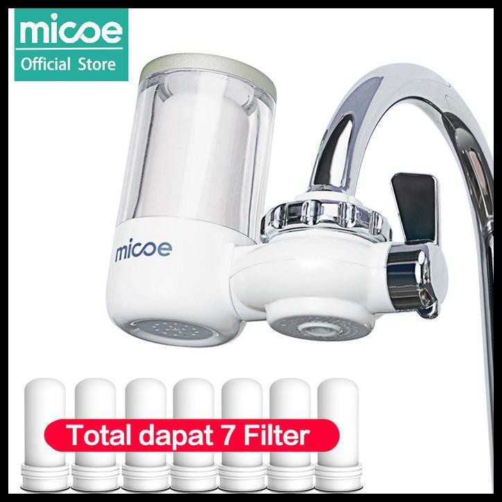 1T1U Micoe Pemurni Air Kran Filter Kran Dapur Total Dapat 7 Filter Elemen Y1Pc