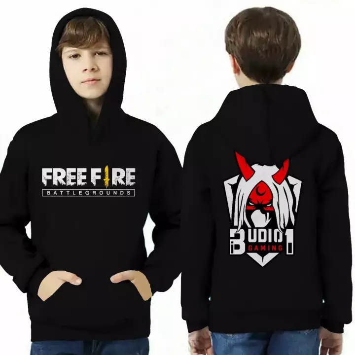 Hodie anak kupluk Free fire sweater anak FF Budi Bahan Flece usia 6-15 Tahun