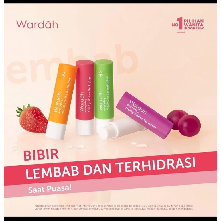 Wardah Everyday Fruity Sheer Lip Balm Wardah Lip Nutrition, Wardah Pelembab Bibir Original Murah