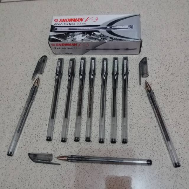

Pulpen Gel Snowman V-3 0.5mm / Ballpoint Snowman V-3