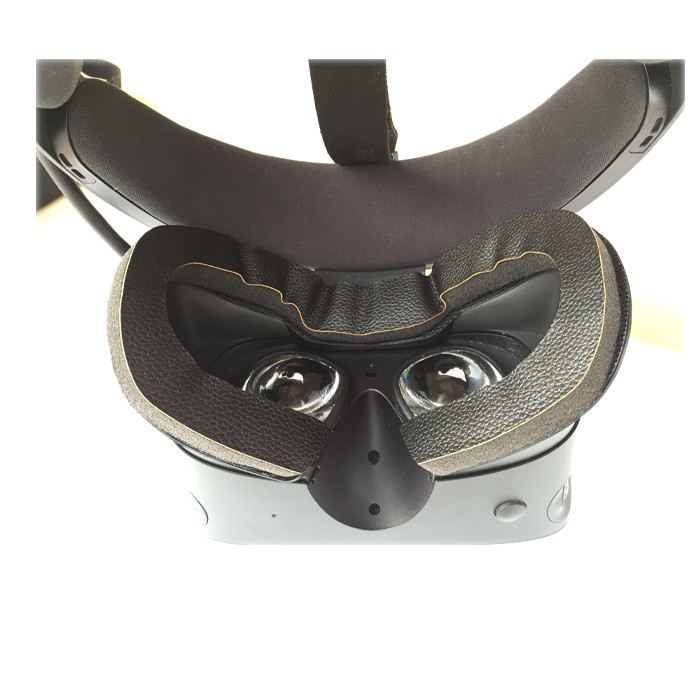 Bantalan Masker Mata Bahan Busa Kulit Pu Breathable Warna Hitam Untuk Headset Vr Oculus Rift S