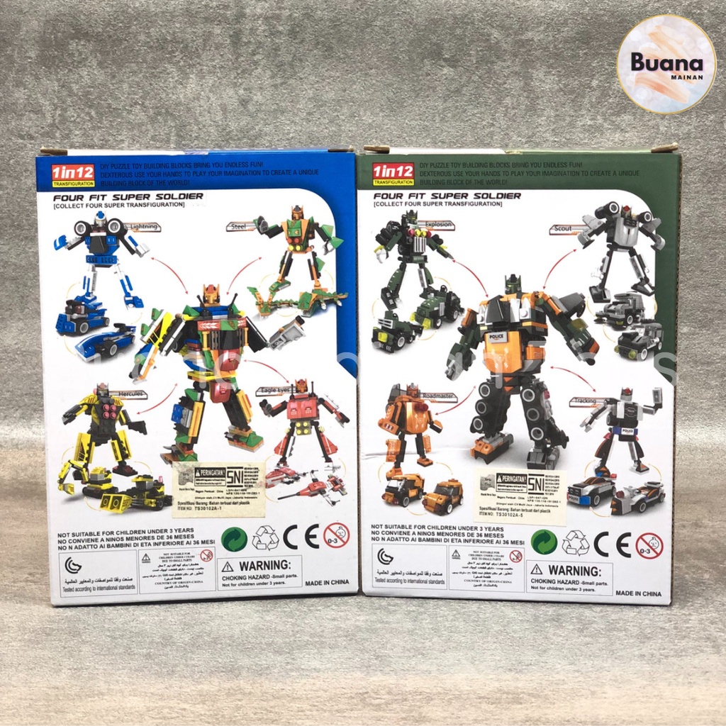 BRICK QIAOLETONG TRASNFORM WARRIOR 8 MODEL COMBINE SET ROBOT AUTOBOT MAINAN EDUKASI ANAK BRICKS BALOK