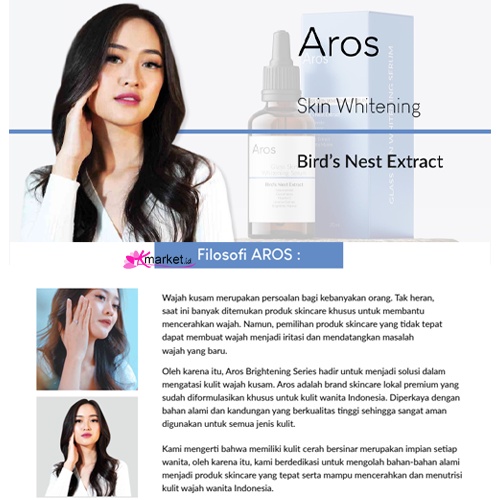 Aros Glass Skin Whitening Serum Bird Nest Extract 20ml