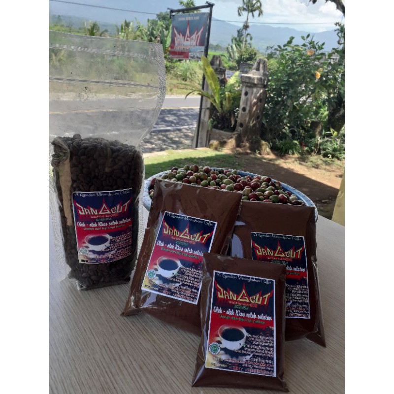 

KOPI JANGGUT || robusta kemasan plastik 70, 140, 210, 250 gram || solok selatan