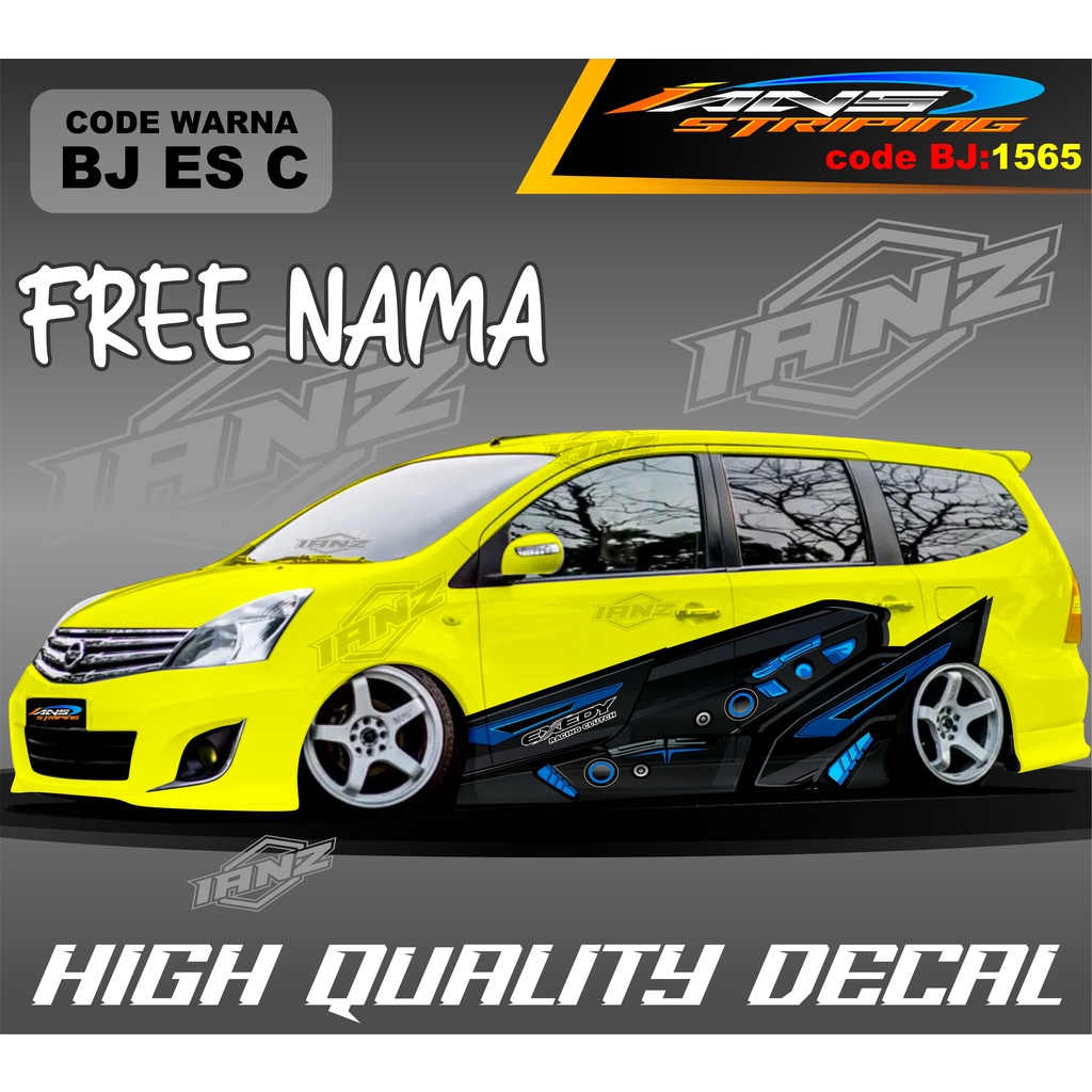 STIKER MOBIL GRAND LIVINA NEW DESAIN / STIKER MOBIL ALPHARD / STIKER MOBIL AVANZA / DECAL STIKER MOBIL XENIA / STIKER MOBIL