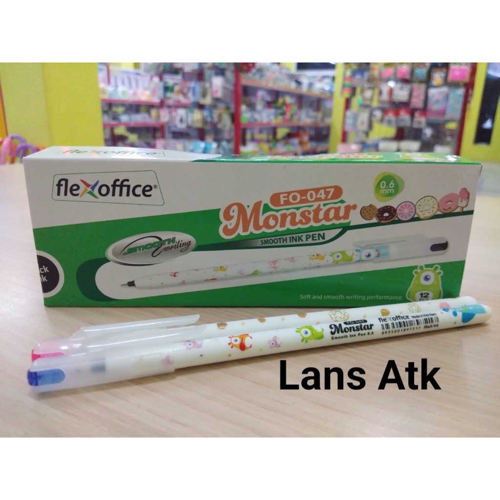 

Pulpen / Ballpoint / Pen Flexoffice Monstar FO-047 0.6mm (satuan)
