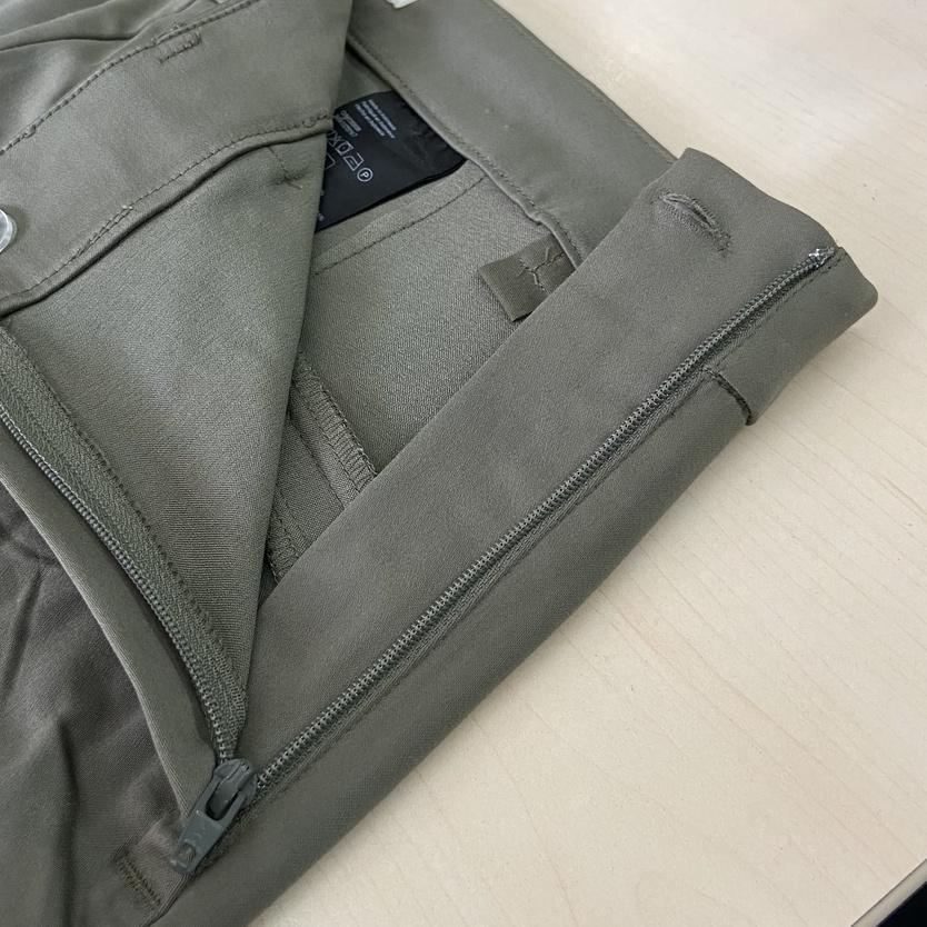 ♞ H&M Celana Wanita Super Stretch Khaki Green Slim Fit Ankle Pants Cigarette Trousers Original Slack