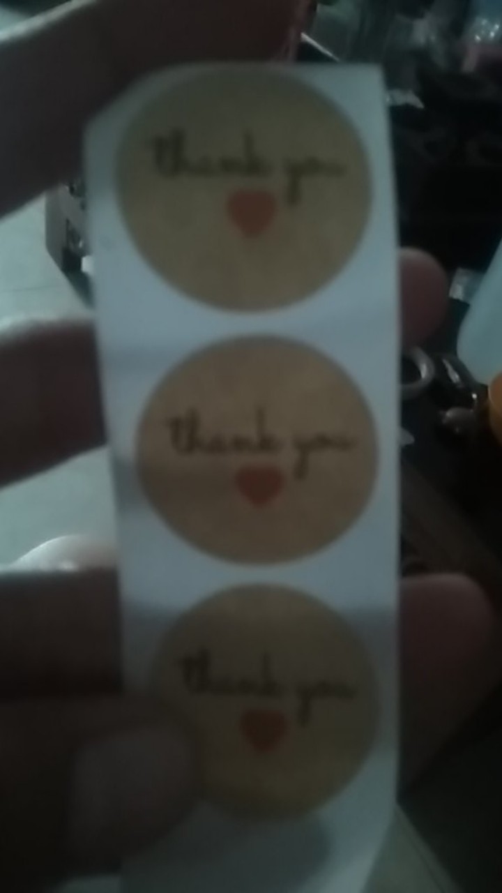 Stiker Sticker Thank You Segel Kemasan Baking Tools Decoration Packaging Kue Seal Sealer Kraft