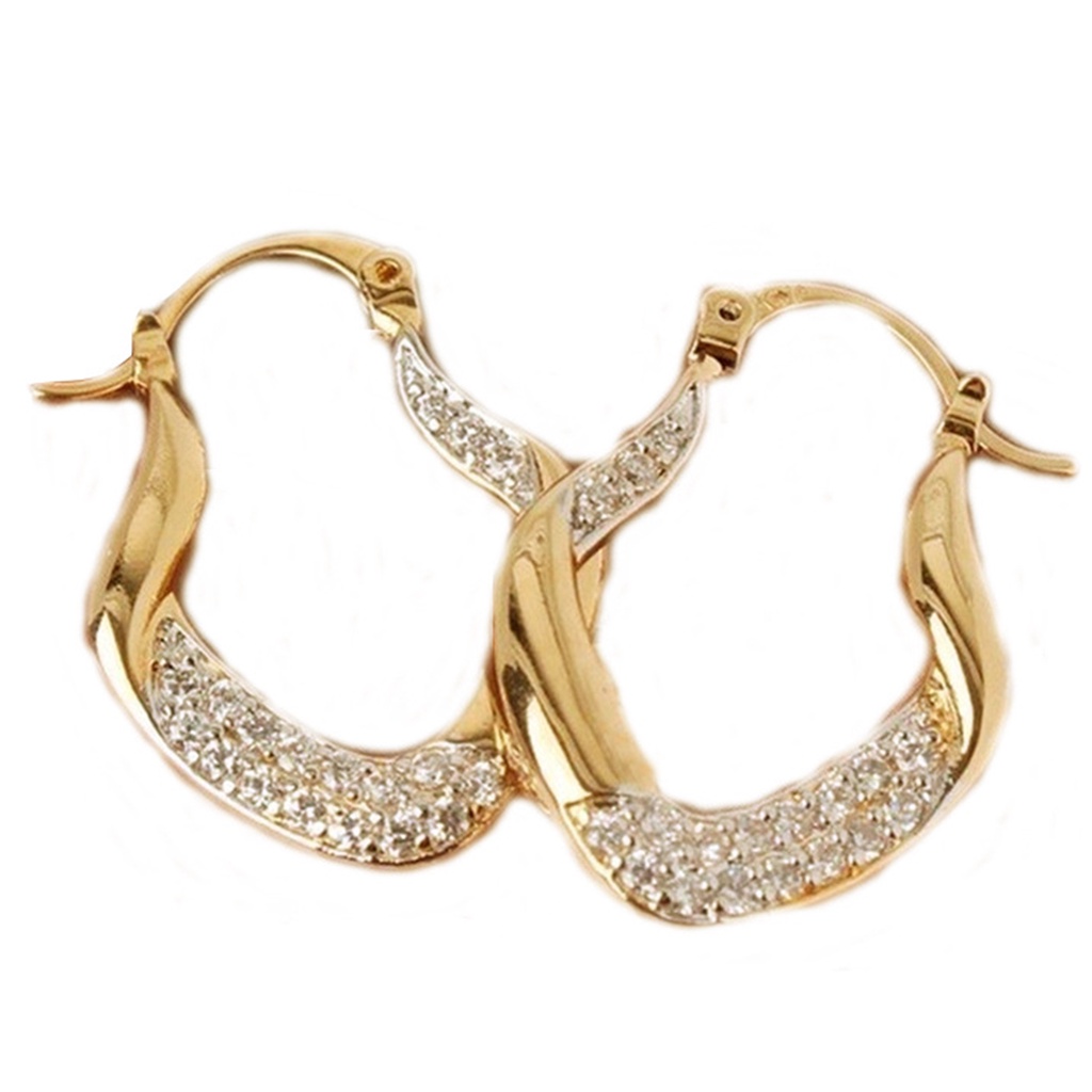 Hu Hu Hu Hu Hu Alat Bantu Pasang Kacamata♡ Anting Tusuk Bentuk U Geometri Hias Berlian Imitasi Untuk Wanita