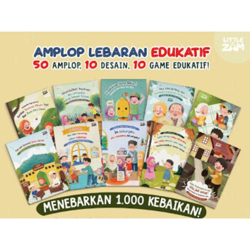 

AMPLOP LEBARAN EDUKASI - BY LITTLE ZAM (10DESAIN) 1 PACK 50PCS