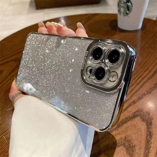 Soft Case Glitter Bling Untuk iPhone 11 12 13 Pro Max X XS XR 6 6S 7 8 Plus SE 2020