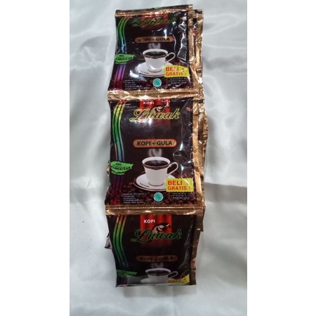 

Luwak kopi hitam kopi+gula renteng 10-20sachet- Arza store