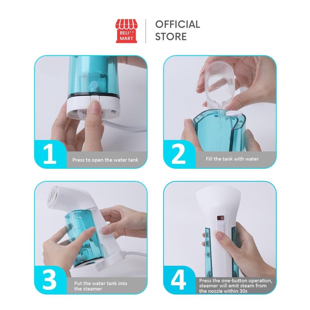 Setrika Uap Listrik untuk Travelling - Handheld Hang Iron | Mini Iron Steamer | Electric Steamer | Setrika Uap Travelling Friendly