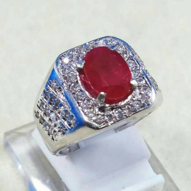 Cincin batu merah red rubi ruby Cutting