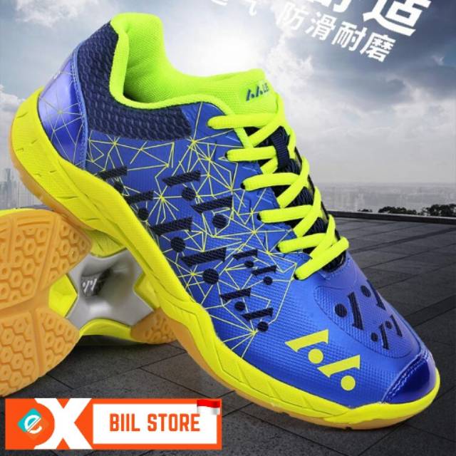 READY Exbill Sepatu Bulutangkis Badminton Lefus Ringan Dan Kuat - Tahan Lama warna Biru