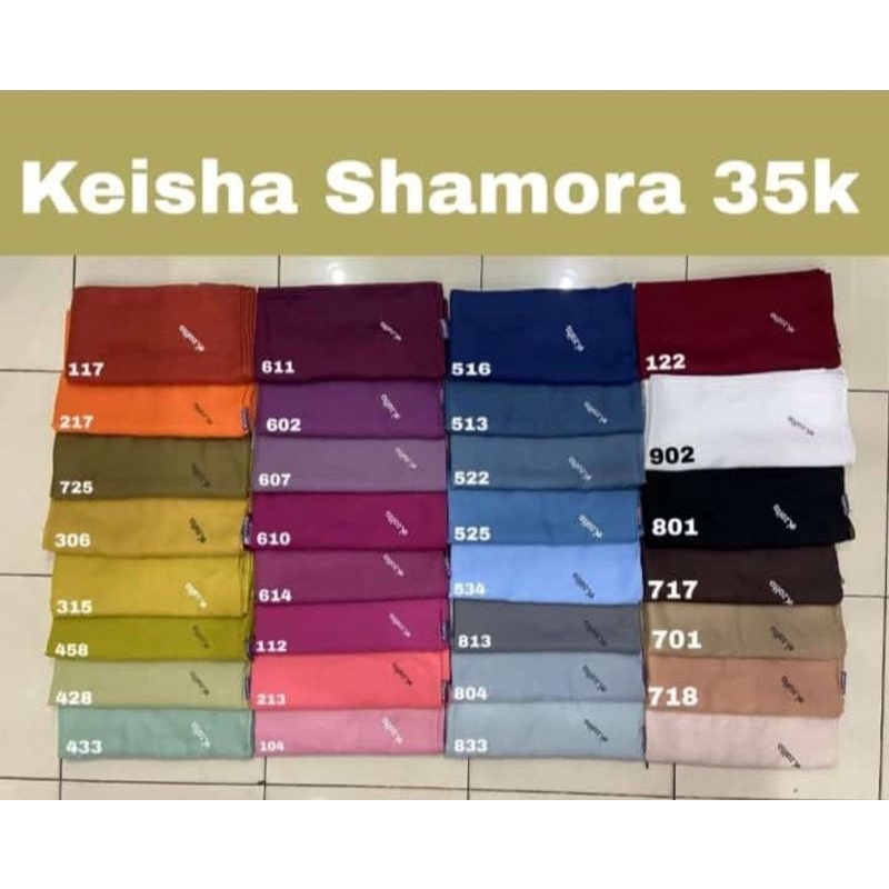 Hijab segi empat polos elzatta keisha shamora