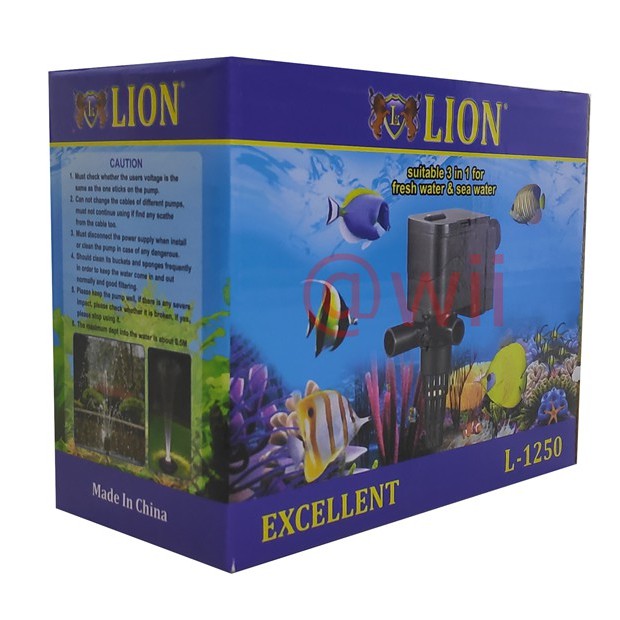 lion 1250 mesin pompa powerhead aquarium aquascape skls amara atman