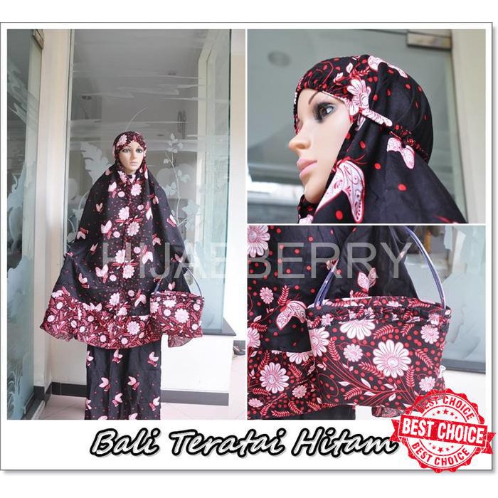 Mukena bali putih rempel