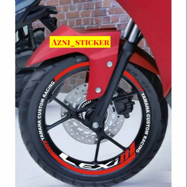 Stiker yamaha lexy sticker cutting velg yamaha lexy list velg yamaha lexy