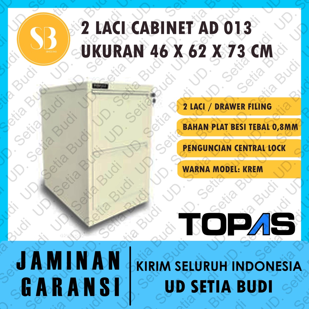 Filling Cabinet Lemari Arsip 2 Laci TOPAS AD 013