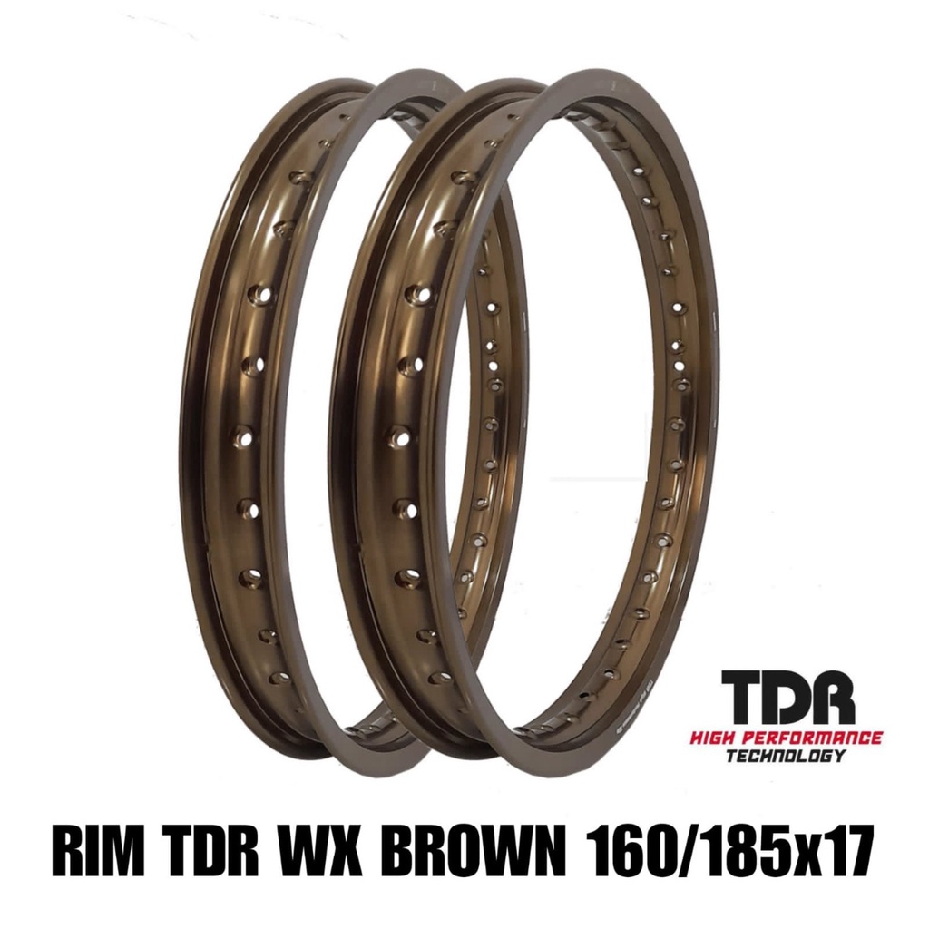 Velg 1 set ukuran 160-17,185-17 WX TDR warna Brown dan titanium grey