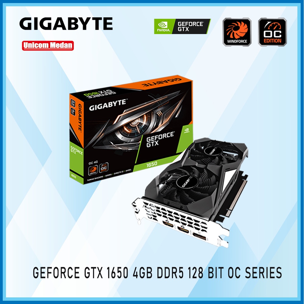 GIGABYTE GTX 1650 4GB DDR5 128BIT OC SERIES VGA CARD NVIDIA GEFORCE