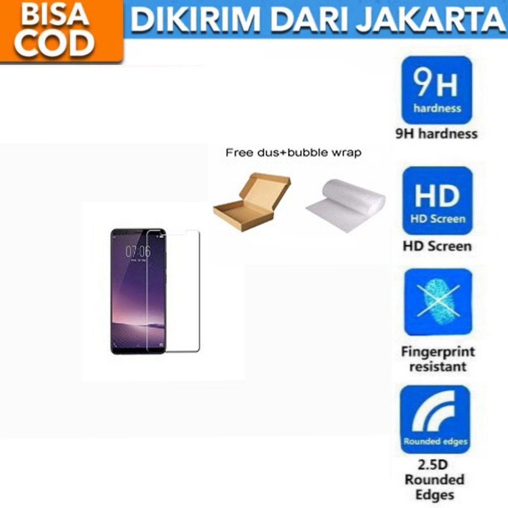 Vivo V7 Plus Tempered Glass Screen Protector Anti Gores