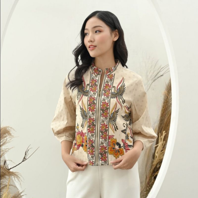 Size Jumbo : Jaket Bomber Batik / Jaket Batik Wanita /Outer Batik-MAGGIE