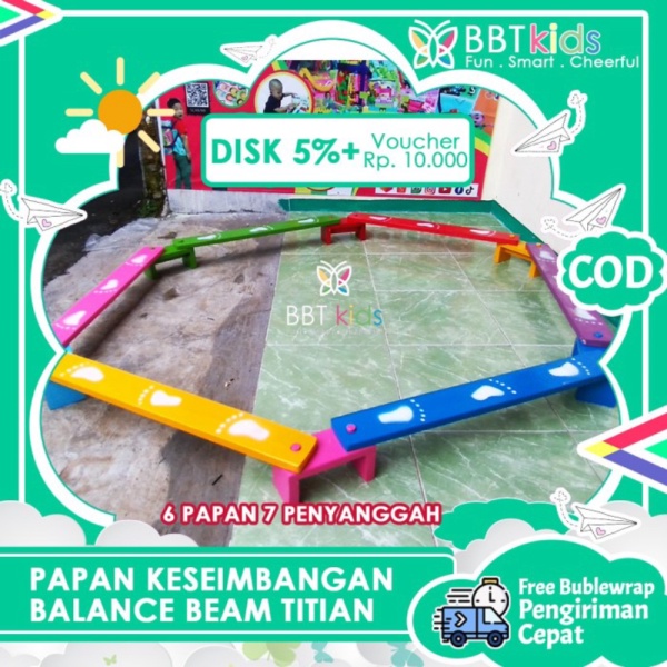 

PAPAN TITIAN PAPAN KESEIMBANGAN BALANCE BEAM MAINAN EDUKKATIF ANAK Berkualitas