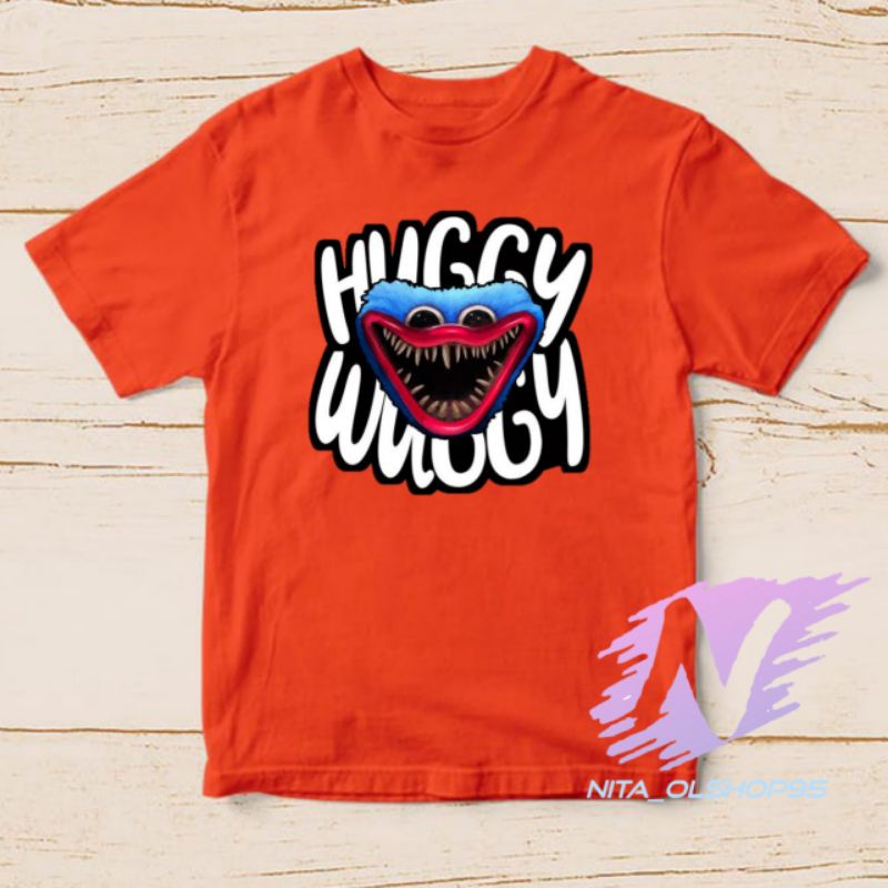 kaos huggy wuggy baju kaos anak hugy wugy