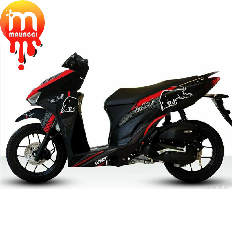 Decal vario 125 150 led Striping motor vario motif red bull fullbody Sticker vario  125 150