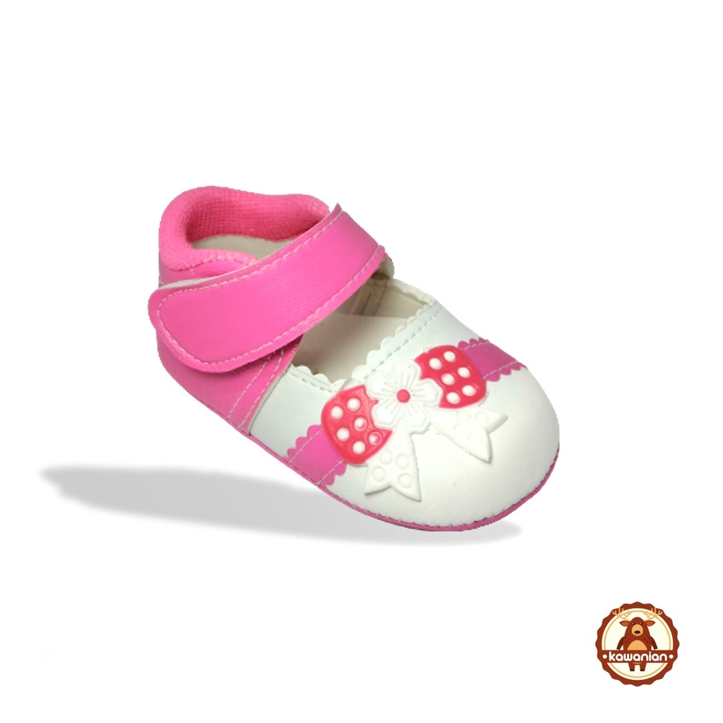 Sepatu Bayi Pita Perempuan Fanta &amp; Ungu Bayi Cewe Lucu