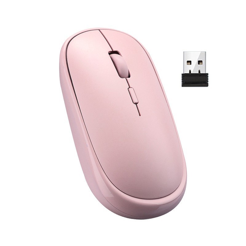 Wireless Optical Mouse Macaron Minimalis Design For PC Komputer Laptop - Putih