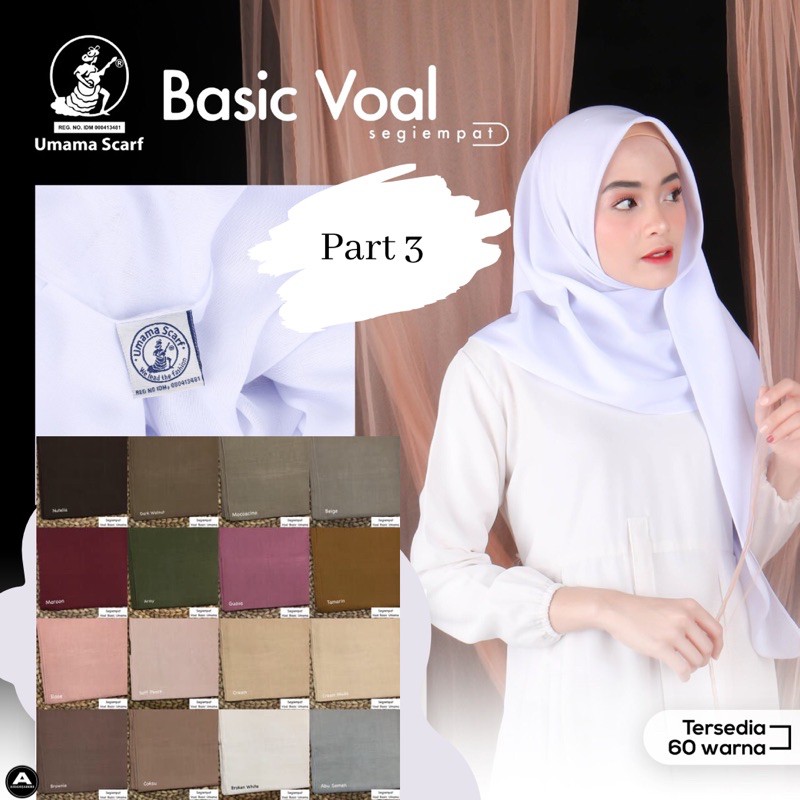 Hijab Segiempat Basic Voal Umama Part 3 Paris Premium