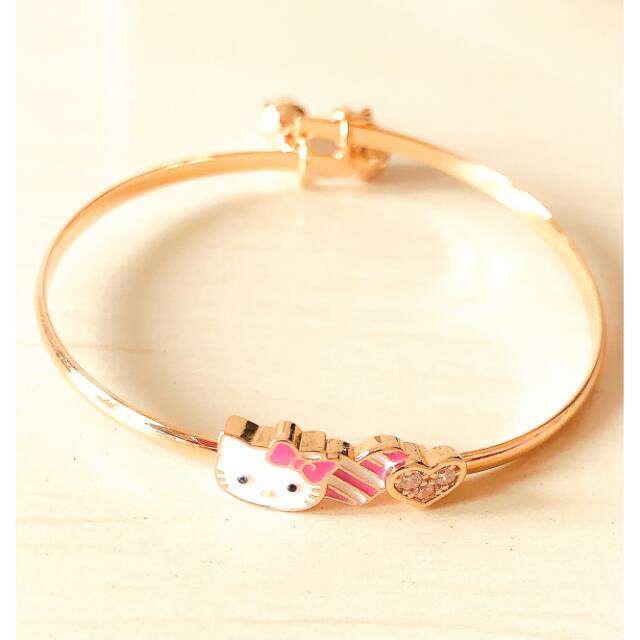 Gelang Anak Kitty Love Gold Plat Xuping